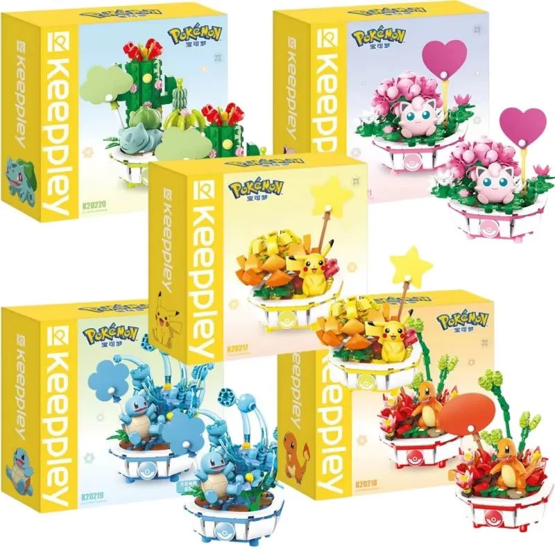 Pokémon Building Blocks – Pikachu, Bulbasaur, Squirtle, Jigglypuff, and Charmander. Creative toy set for kids and Pokémon fans. Build, imagine, and play!