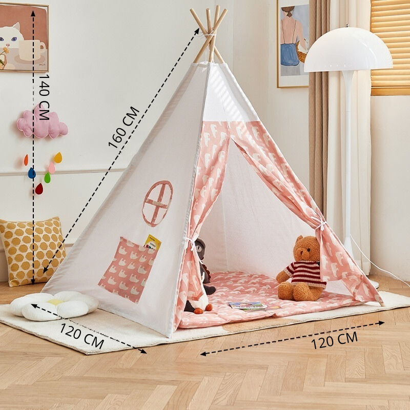 Teepee Play Tent for Kids - Stylish and Durable Tent with Whimsical Designs, Perfect for Indoor and Outdoor Play, Encourages Imaginative Adventures