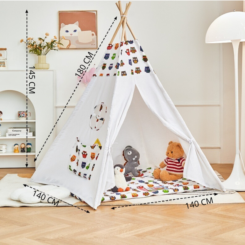 Teepee Play Tent for Kids - Stylish and Durable Tent with Whimsical Designs, Perfect for Indoor and Outdoor Play, Encourages Imaginative Adventures