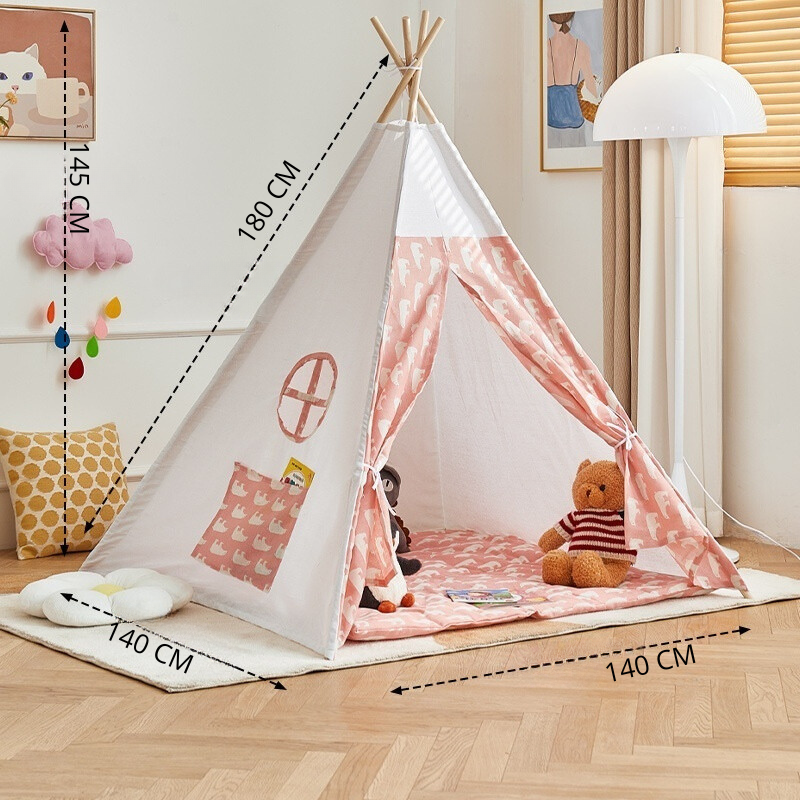 Teepee Play Tent for Kids - Stylish and Durable Tent with Whimsical Designs, Perfect for Indoor and Outdoor Play, Encourages Imaginative Adventures