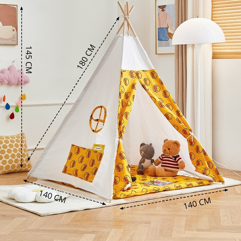 Teepee Play Tent for Kids - Stylish and Durable Tent with Whimsical Designs, Perfect for Indoor and Outdoor Play, Encourages Imaginative Adventures