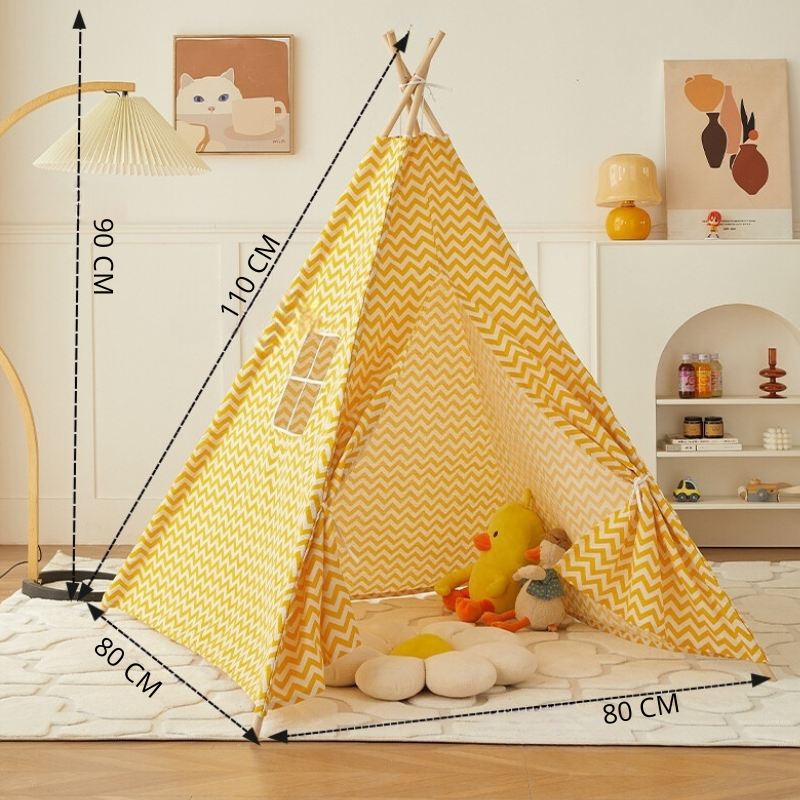 Teepee Play Tent for Kids - Stylish and Durable Tent with Whimsical Designs, Perfect for Indoor and Outdoor Play, Encourages Imaginative Adventures