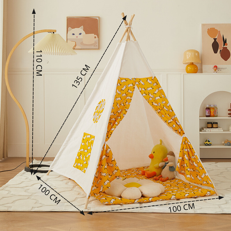 Teepee Play Tent for Kids - Stylish and Durable Tent with Whimsical Designs, Perfect for Indoor and Outdoor Play, Encourages Imaginative Adventures