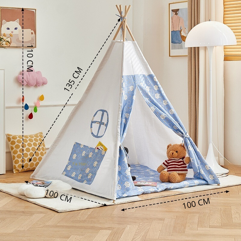 Teepee Play Tent for Kids - Stylish and Durable Tent with Whimsical Designs, Perfect for Indoor and Outdoor Play, Encourages Imaginative Adventures