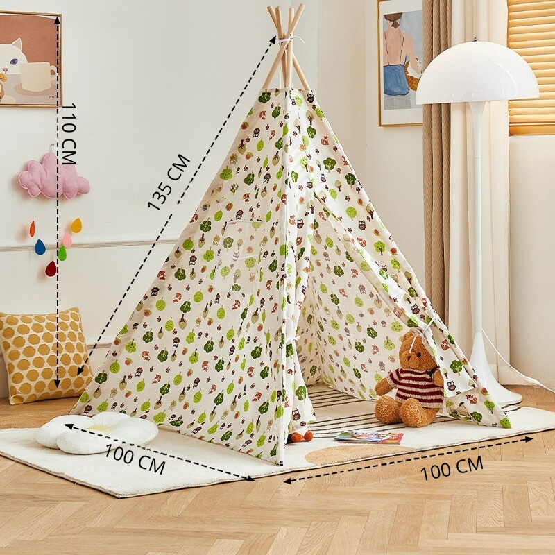 Teepee Play Tent for Kids - Stylish and Durable Tent with Whimsical Designs, Perfect for Indoor and Outdoor Play, Encourages Imaginative Adventures