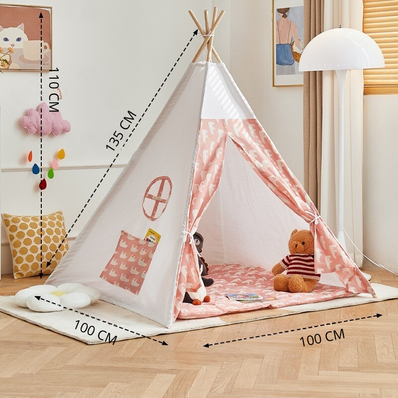 Teepee Play Tent for Kids - Stylish and Durable Tent with Whimsical Designs, Perfect for Indoor and Outdoor Play, Encourages Imaginative Adventures