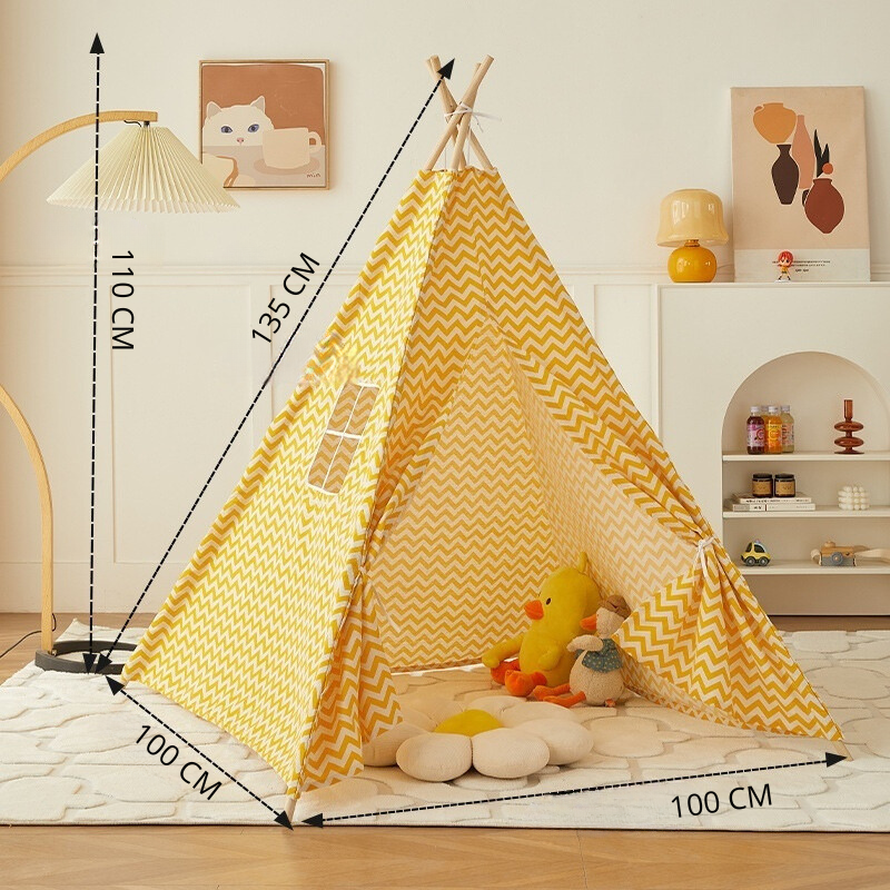 Teepee Play Tent for Kids - Stylish and Durable Tent with Whimsical Designs, Perfect for Indoor and Outdoor Play, Encourages Imaginative Adventures