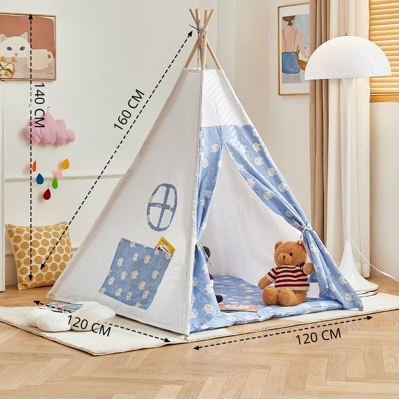 Teepee Play Tent for Kids - Stylish and Durable Tent with Whimsical Designs, Perfect for Indoor and Outdoor Play, Encourages Imaginative Adventures