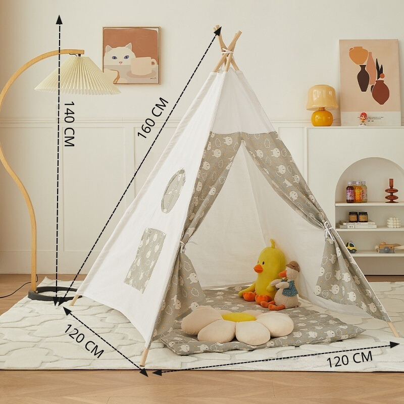 Teepee Play Tent for Kids - Stylish and Durable Tent with Whimsical Designs, Perfect for Indoor and Outdoor Play, Encourages Imaginative Adventures