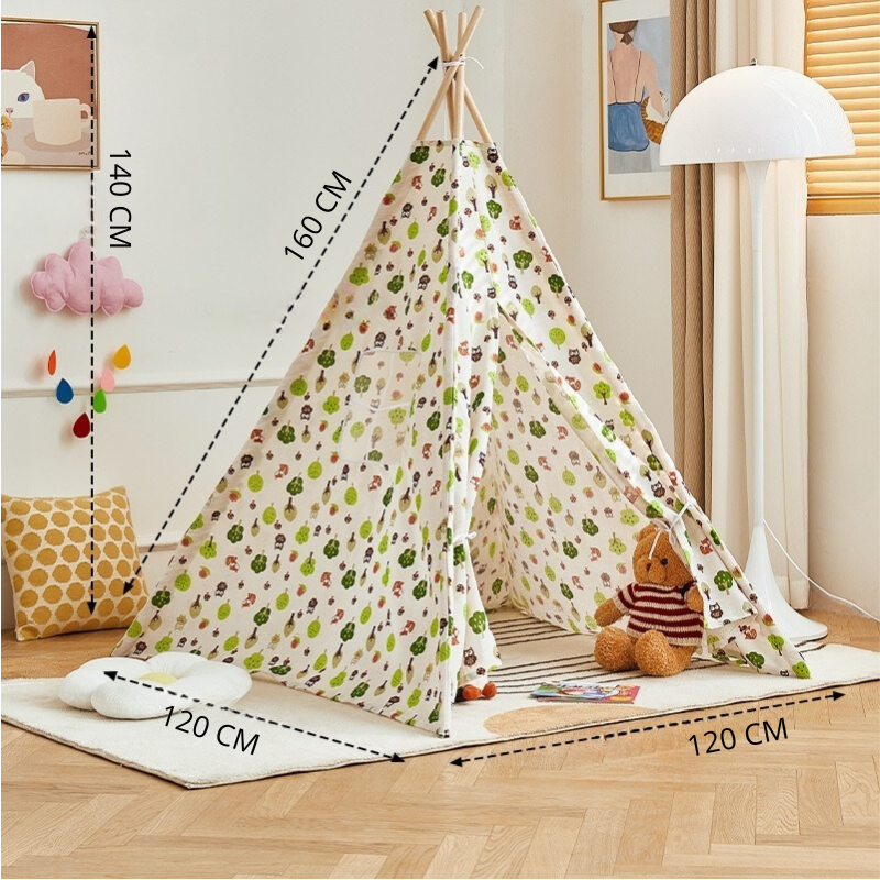 Teepee Play Tent for Kids - Stylish and Durable Tent with Whimsical Designs, Perfect for Indoor and Outdoor Play, Encourages Imaginative Adventures