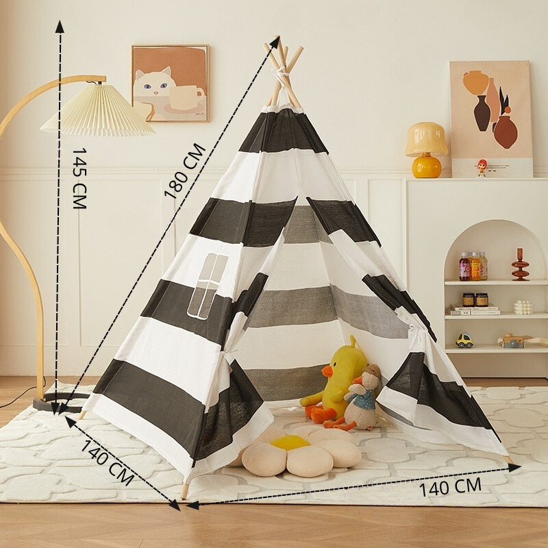 Teepee Play Tent for Kids - Stylish and Durable Tent with Whimsical Designs, Perfect for Indoor and Outdoor Play, Encourages Imaginative Adventures