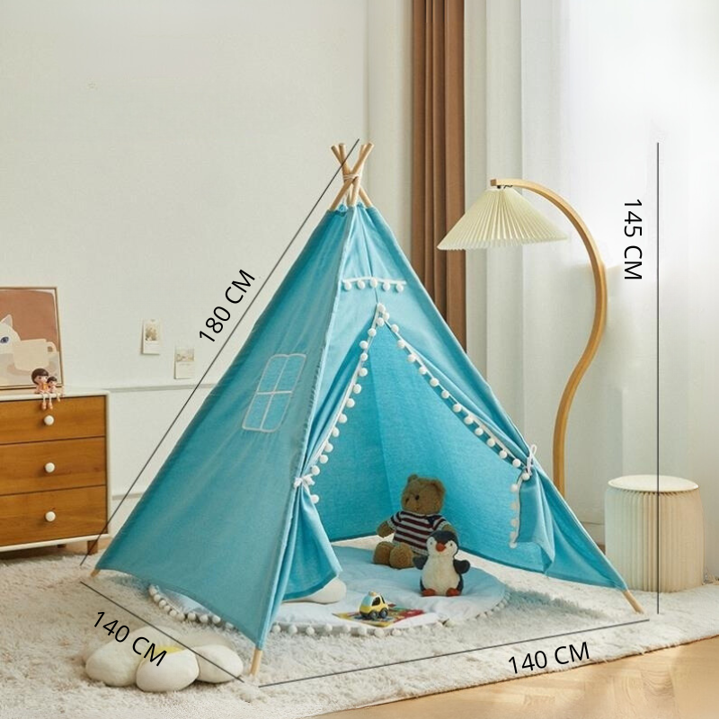 Teepee Play Tent for Kids - Stylish and Durable Tent with Whimsical Designs, Perfect for Indoor and Outdoor Play, Encourages Imaginative Adventures