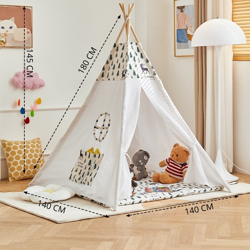 Teepee Play Tent for Kids - Stylish and Durable Tent with Whimsical Designs, Perfect for Indoor and Outdoor Play, Encourages Imaginative Adventures