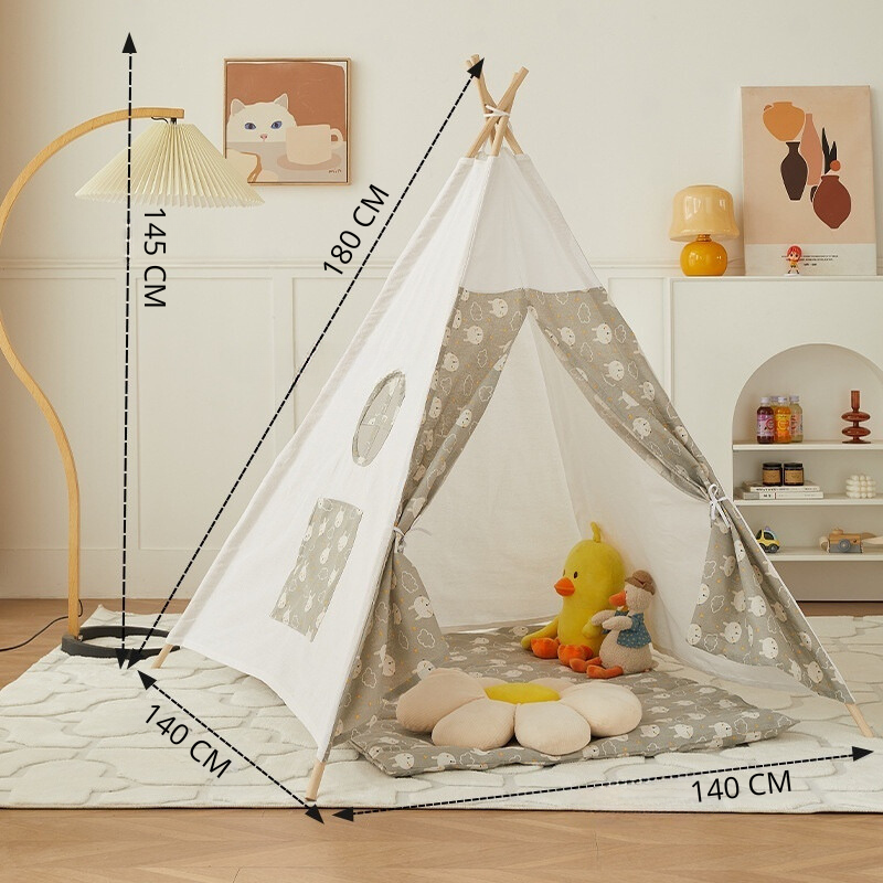 Teepee Play Tent for Kids - Stylish and Durable Tent with Whimsical Designs, Perfect for Indoor and Outdoor Play, Encourages Imaginative Adventures