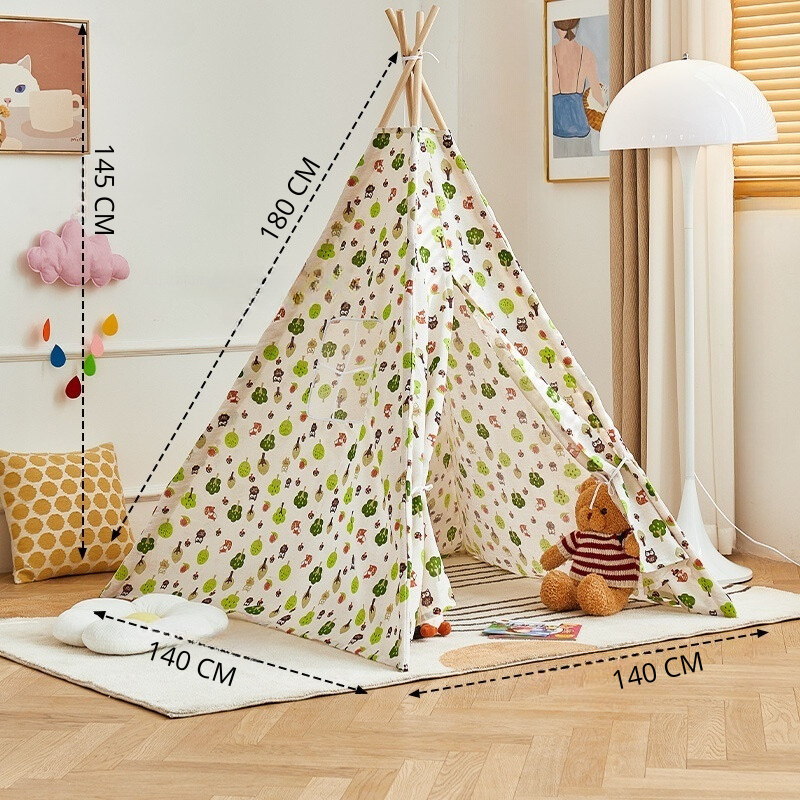 Teepee Play Tent for Kids - Stylish and Durable Tent with Whimsical Designs, Perfect for Indoor and Outdoor Play, Encourages Imaginative Adventures