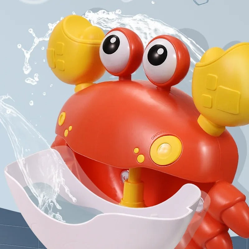 Bubbly Crab Bath Toy - Colorful Crab Creates Endless Bubbles with Safe Materials and Fun Tunes for Kids' Bath Time