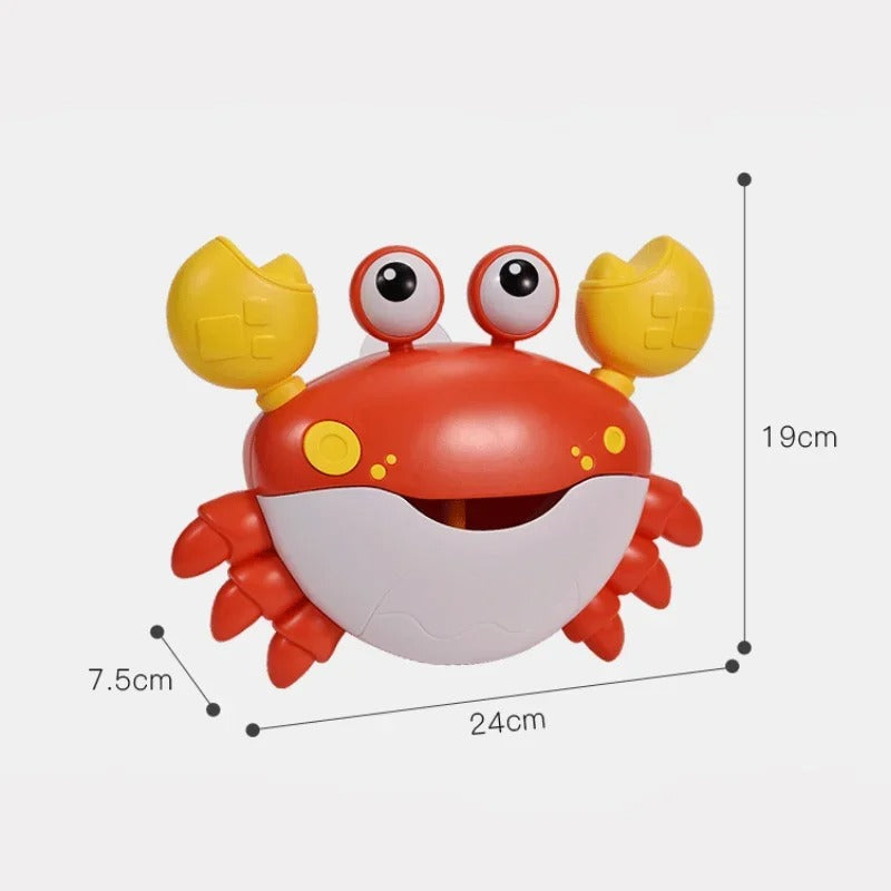 Bubbly Crab Bath Toy - Colorful Crab Creates Endless Bubbles with Safe Materials and Fun Tunes for Kids' Bath Time